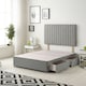 image 1 of Texas Divan Bed Base with 2 Drawers & 30 Inch Headboard Tweed Fabric | Grey | Grey