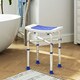 image 2 of HOMCOM Adjustable Shower Stool with Foot Pads for Elderly Disabled Purple