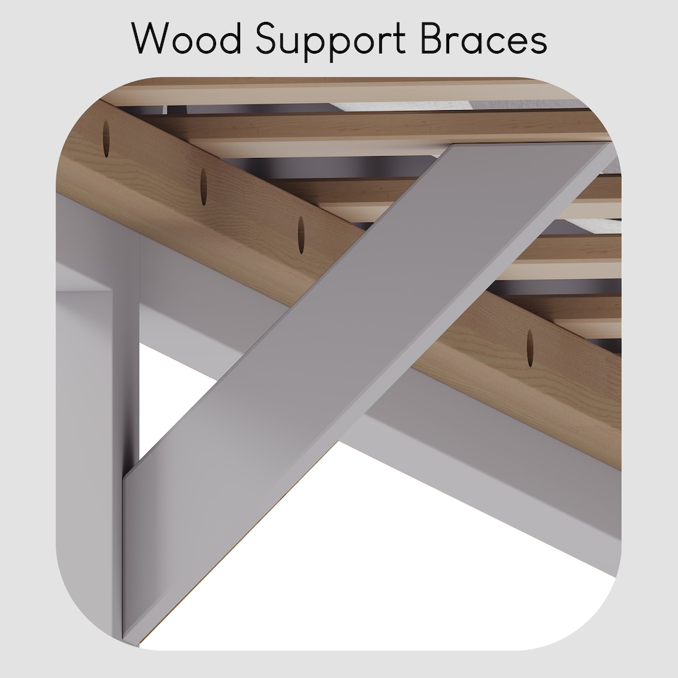 image 1 of Vida Designs Milan 3ft Single Bed Wood Frame, High Foot End, White, 90 x 190cm