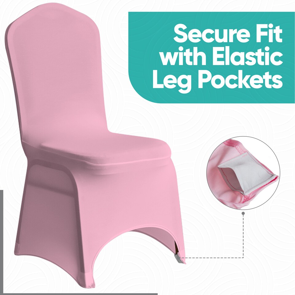 image 1 of Chair Cover Spandex Polyester Stretch Fabric Dining Slipcovers