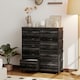 image 2 of HOMCOM Fabric Chest of Drawers, 10 Drawer Dresser for Bedroom, Black | Black