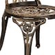 image 6 of Yaheetech 3 Piece Patio Bistro Table Set with Umbrella Hole-Bronze | Bronze | Bronze | 1