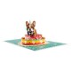 image 3 of Pawty Time 3D Dog On a Cake Pop Up Birthday Card