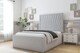 image 2 of Sloomy Somerset Silver Plush Bed Frame With Mattress With 50" Upholstered Headboard 4'6 Double