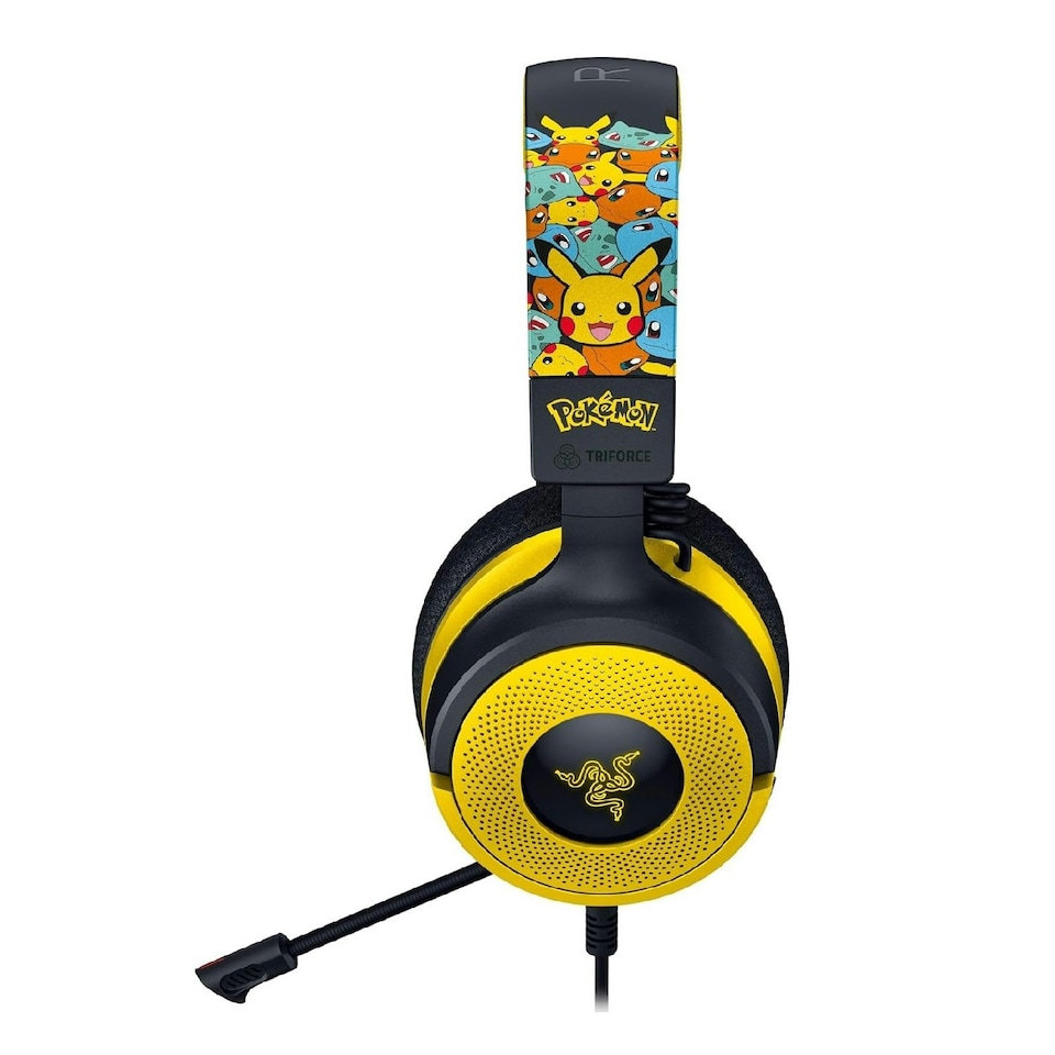 image 1 of Kraken V4 X Pokémon Edition - Wired USB Gaming Headset - TriForce 40mm Drivers - Retractable Cardioid Mic - Surround Sound - Chroma RGB - for PC & console via USB-C | Pokémon Kanto