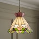 image 2 of ValueLights Evelyn Tiffany Rose Glass Ceiling Pendant Shade