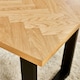 image 5 of Furniturebox Cotswold Oak and Black Wood Dining Table