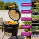 image 3 of Kamado 13" Ceramic BBQ Grill Smoker Charcoal Cooking Oven Portable