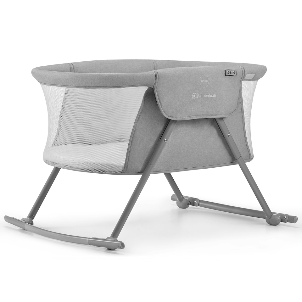 image 1 of Kinderkraft Baby Cradle Travel Cot LOVI Grey