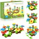 image 1 of Desire Deluxe Girls Toys for 3 Year Old Kids Flower Build A Garden Toy Building Blocks Set for Baby, Children - Indoor & Outdoor Floral Arrangement for Kids 54pc