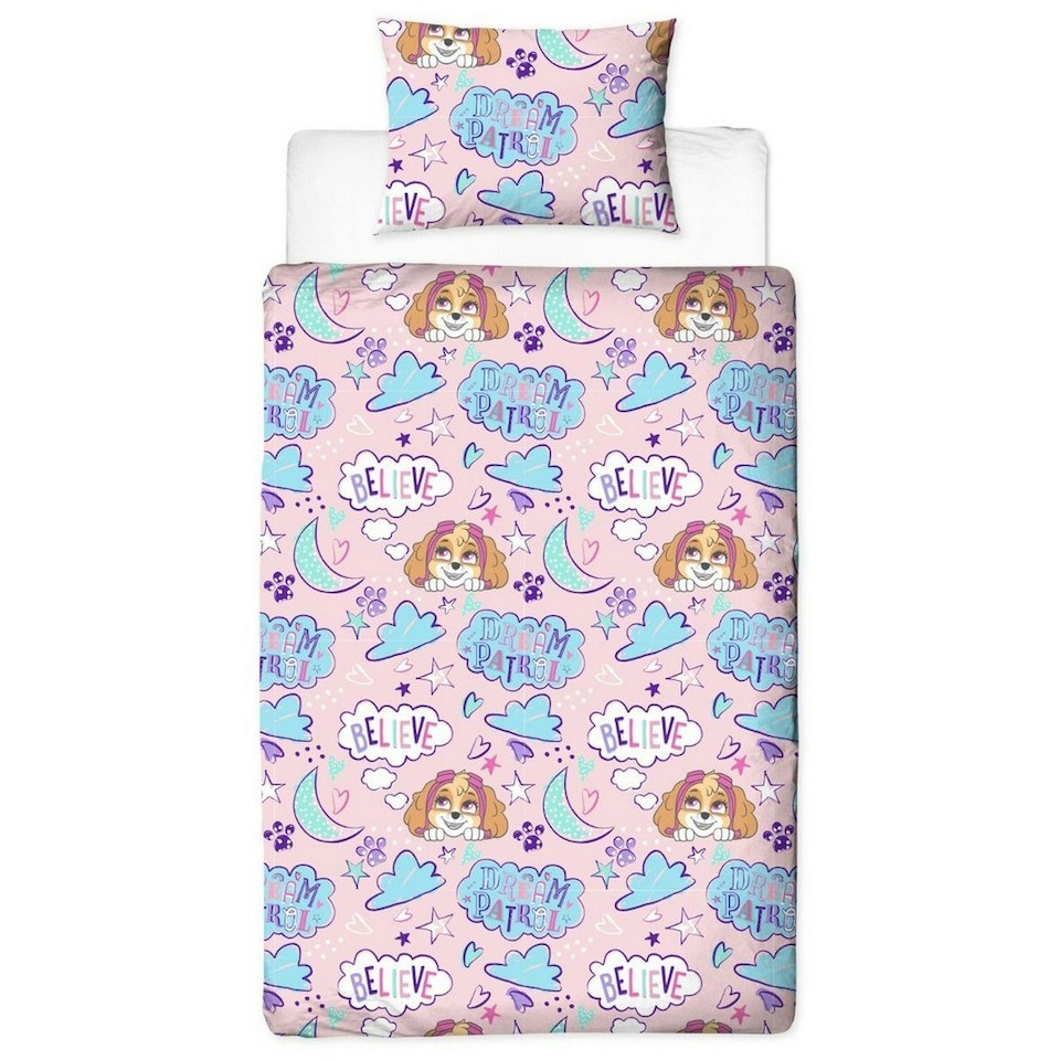 image 1 of Paw Patrol Sleepover Duvet Cover Set - Pink - Single Pink | Single