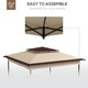 image 7 of Outsunny 3.25mx3.25m 2-Tier Gazebo Cover Replacement, 30+ UV Protection, Beige