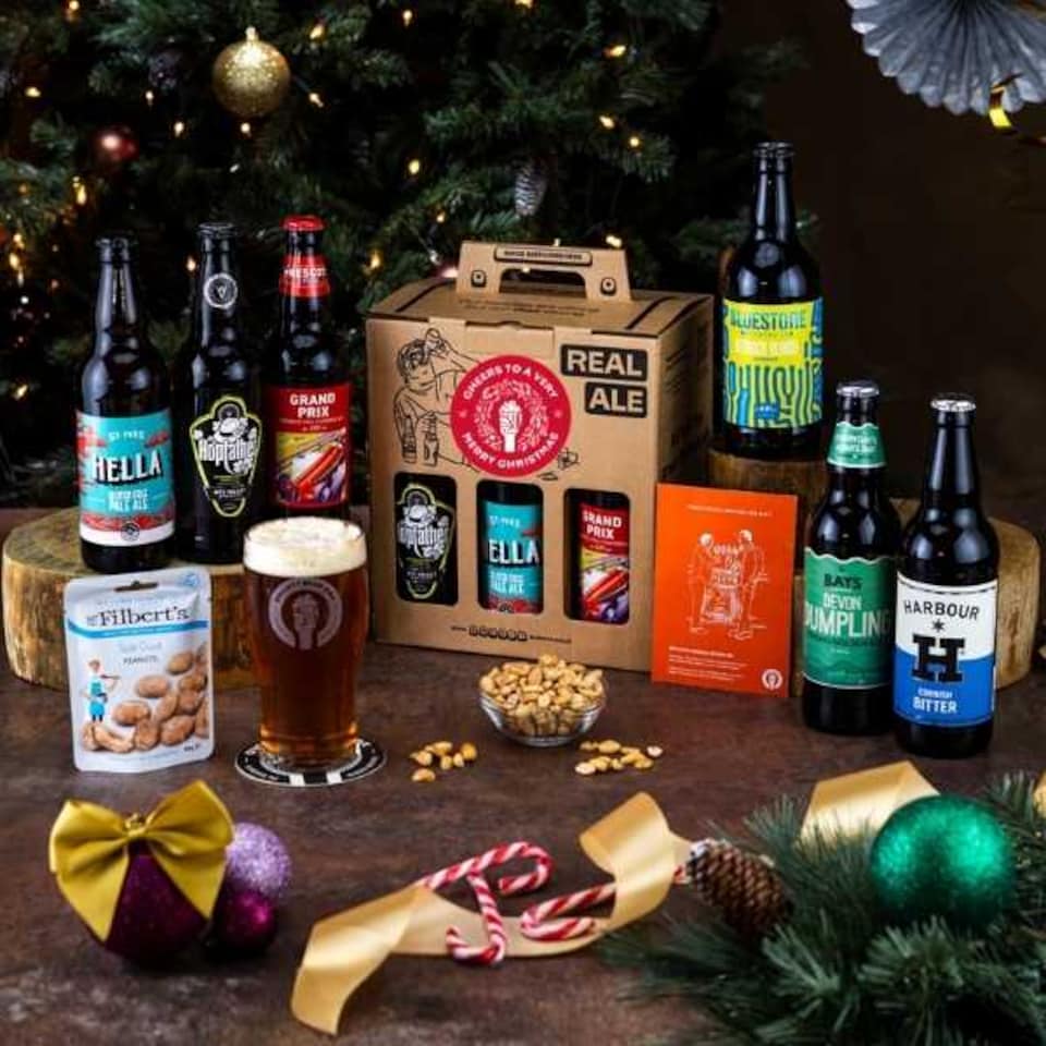 image 1 of QWERTY Beer Box Merry Christmas Real Ale Beer Gift Hamper