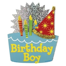 Birthday Boy Party Hat - Multicoloured - One Size