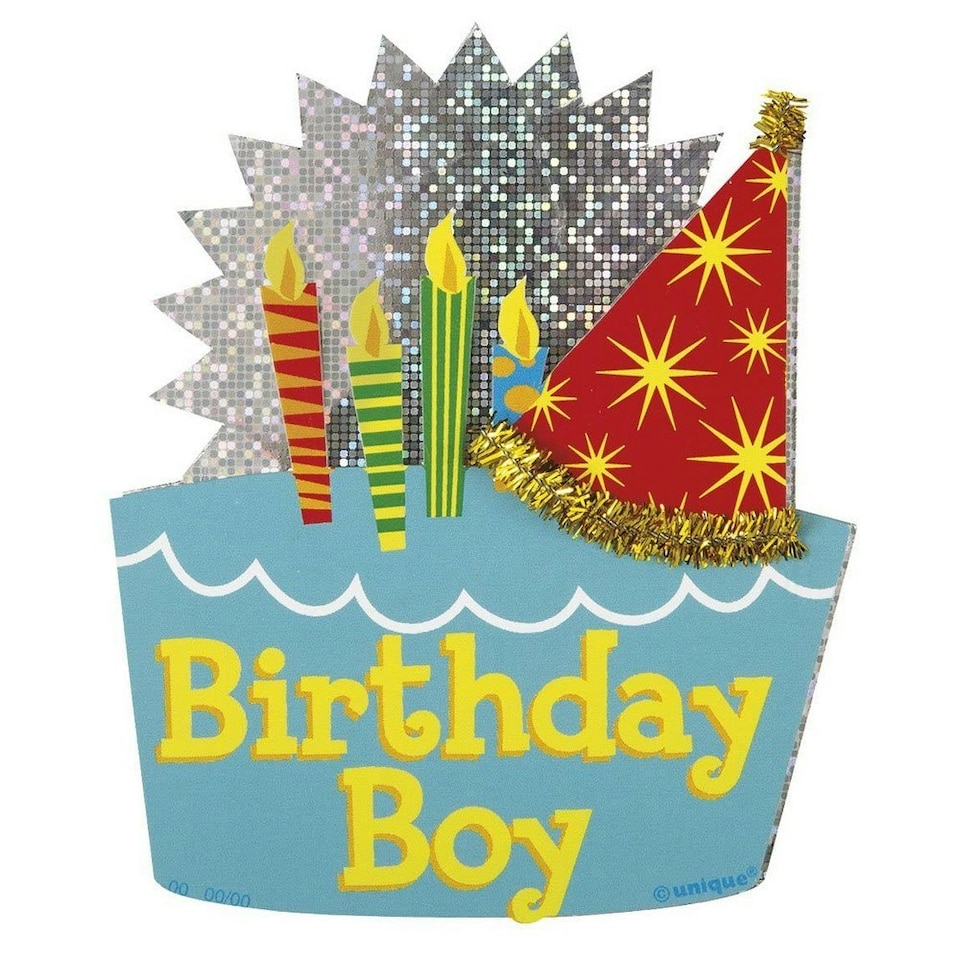 Birthday Boy Party Hat - Multicoloured - One Size