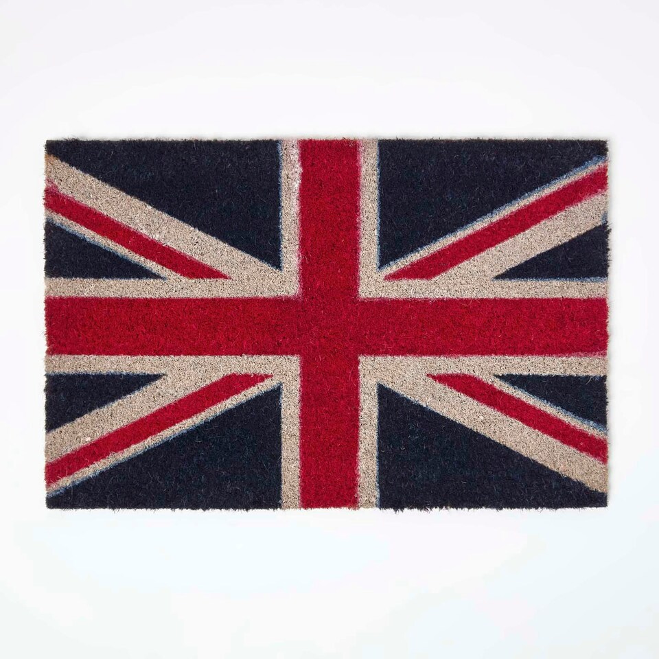 image 1 of Homescapes Coir Doormat Union Jack Flag - 40 x 60 cm