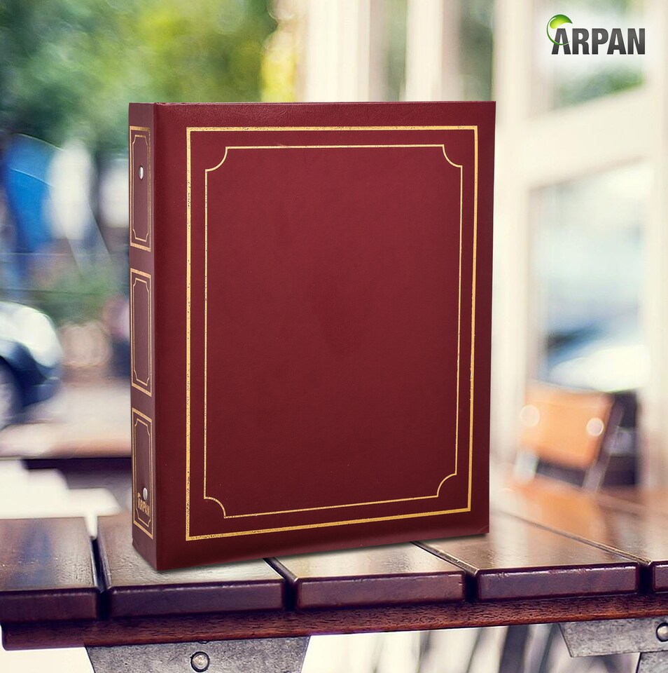 image 1 of Large Self Adhesive Ring Binder Photo Album – 40 Sheets / 80 Sides – Traditional Sticky Page Memory Scrapbook Album