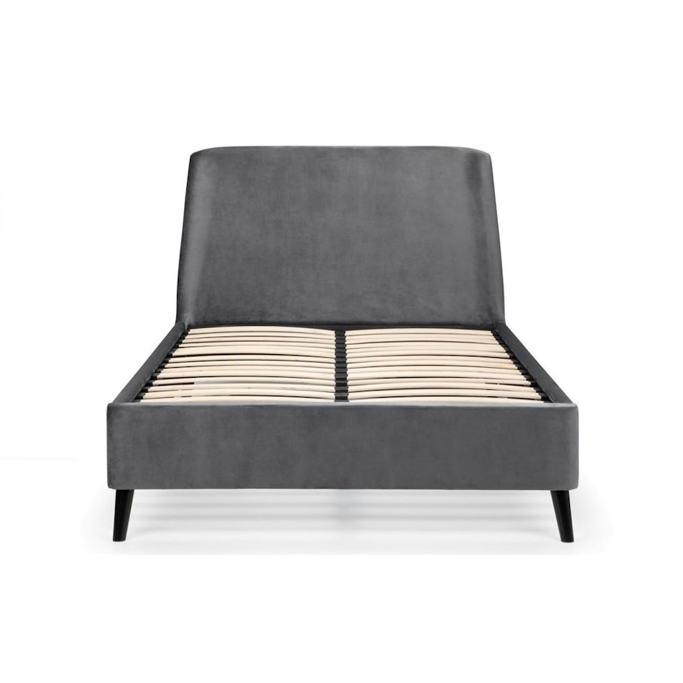 image 1 of Premium - Grey Velvet Curved Bed Frame - King Size 5ft (150cm)