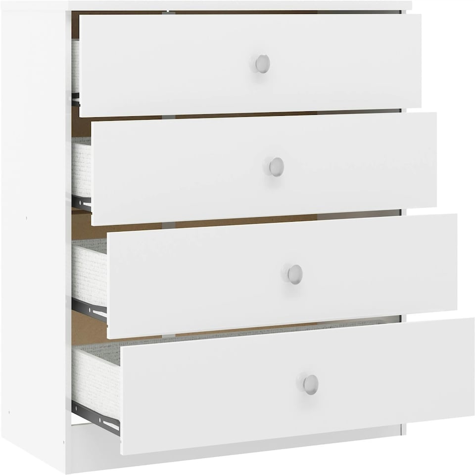 image 1 of Denver 4 Drawer Chest White