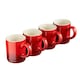 image 1 of Cooks Professional 4pc Espresso Cup Set - Stoneware Mini Mugs - 100ml | Red | Red