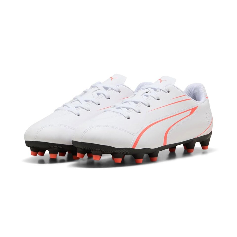 image 1 of Puma Attacanto Junior FG/AG Football Boots 2 White/Red