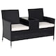 image 9 of Outsunny Rattan Chair Garden Furniture Patio Companion Love Seat Table 