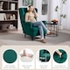 image 3 of HOMCOM Wingback Chair, Modern Accent Chair for Living Room Bedroom, Green | Green | Green