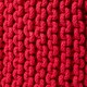 image 3 of Homescapes Red Cotton Knitted Round Storage Basket - 42 x 37 cm | Red | Red | L