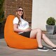 image 2 of icon Recliner Indoor Outdoor Bean Bag Orange Bean Bag Chair Orange