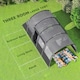 image 8 of Outsunny 8-Person Camping Tent Tunnel Design with 4 Large Windows Dark Grey