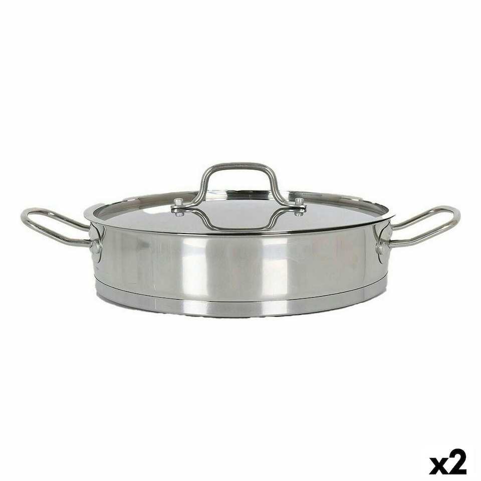 image 1 of Casserole with glass lid Quttin 6 L Ø 32,8 cm (2 Units) N/A
