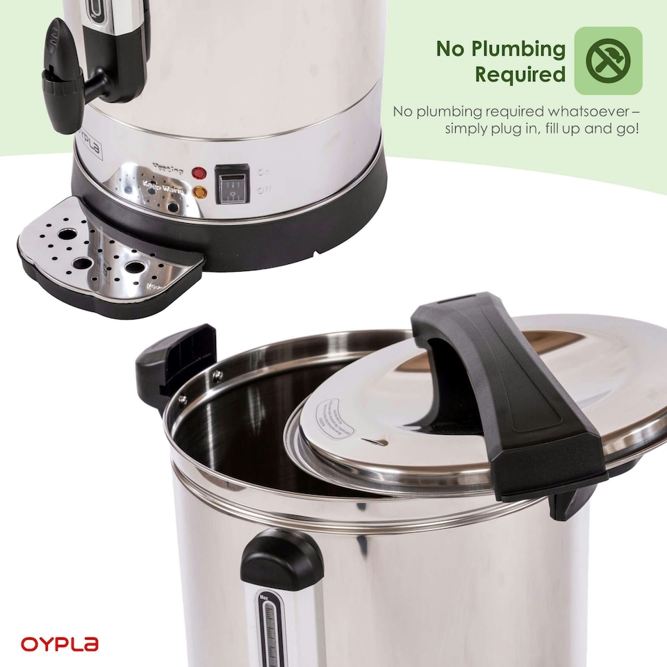 image 1 of Oypla Electrical 30L Catering Hot Water Boiler Tea Urn Coffee