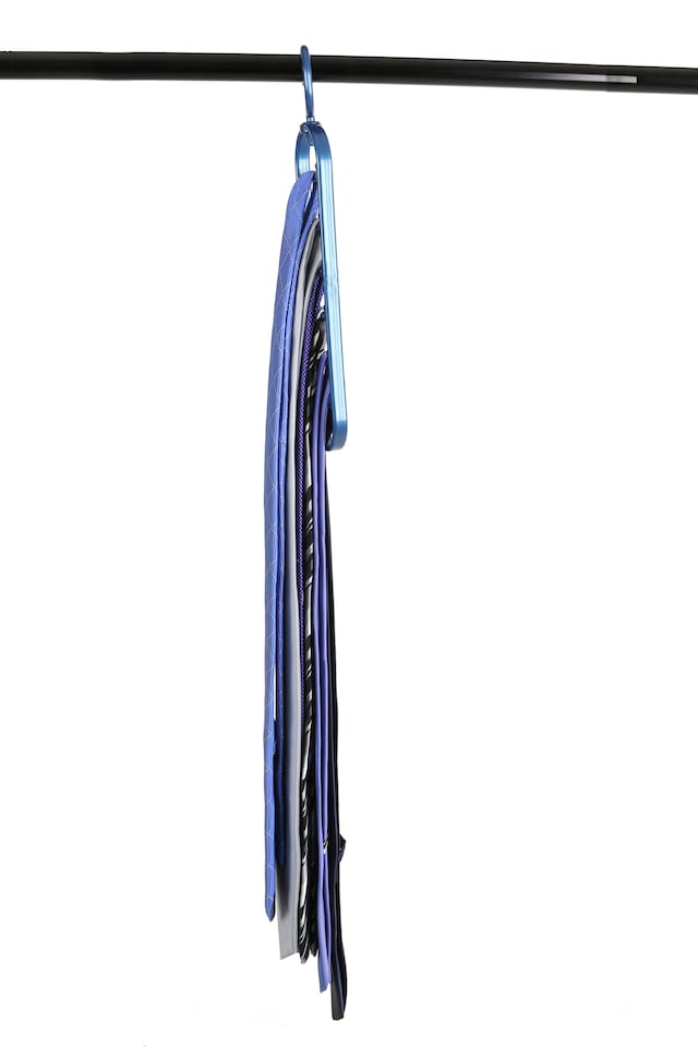 image 1 of Interiors By Premier Set Of Two Indigo Plastic Tie Organiser,Practical Tie Drawer Dividers,Tie Storage Organiser,Tie Hanger