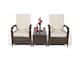 image 5 of Giardino Arizona 2 Seat Garden Lounge Chair Set | Brown | Brown