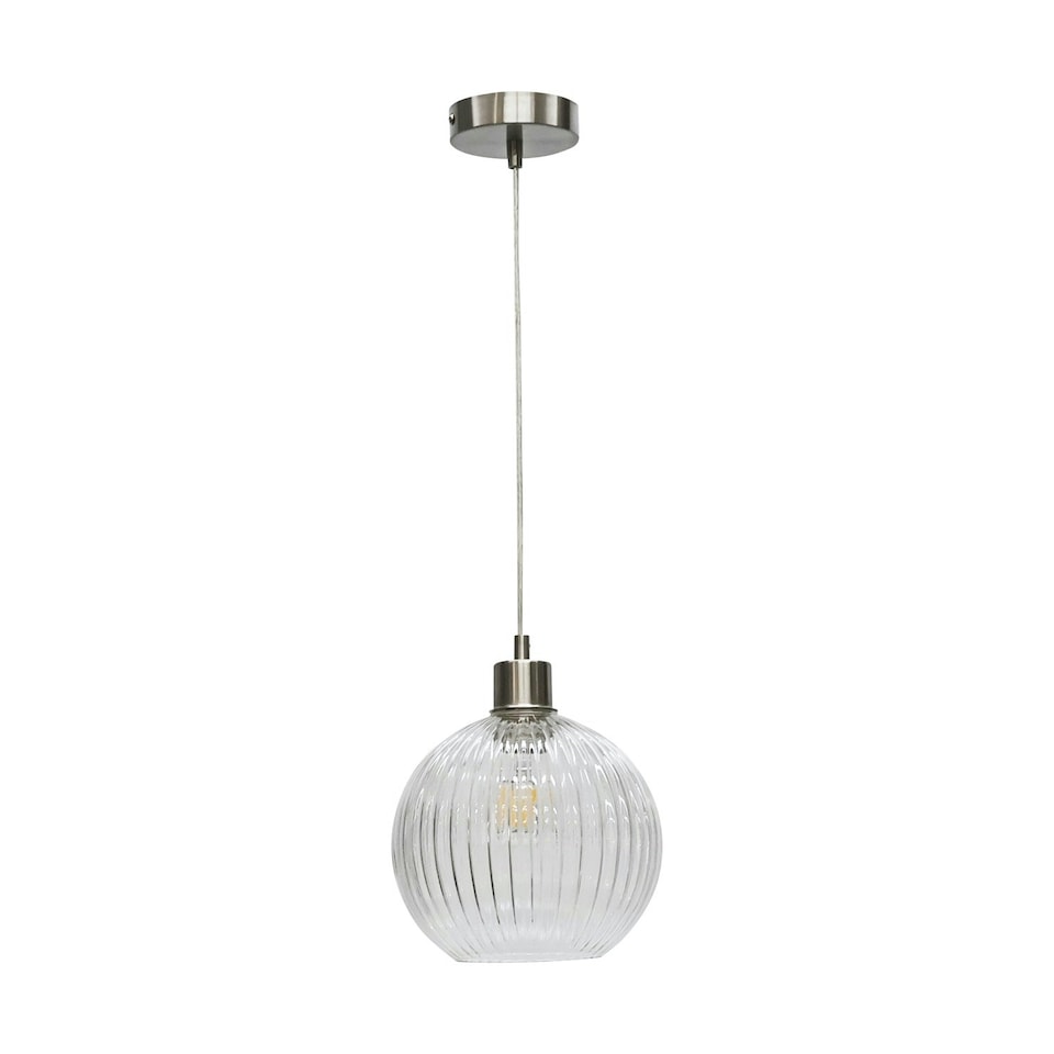 image 1 of First Choice Lighting Set of 2 Carss Satin Nickel Ceiling Pendant Flex Suspension Kits for Easy Fit Shades Silver