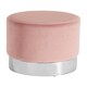 image 2 of Interiors by Premier Vogue Pink Velvet Round Stool