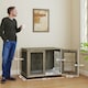 image 7 of PawHut Dog Crate Furniture, End Table for Large Dogs w/ Cushion