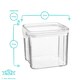 image 3 of Argon Tableware Food Storage Containers - 700ml - White - Pack of 3 - Resuable Container Meal Prep Container Tub Tupperware Airtight Lid