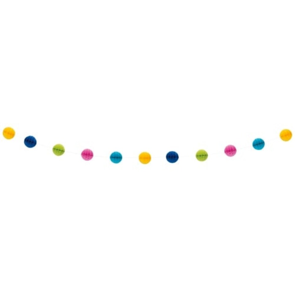 Multi-Colour Honeycomb Ball Garland 213cm
