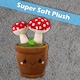 image 10 of Flowerpot Soft Toy Cute Plushie Huggable Cuddly Stuffed Toy Gift 30cm Red