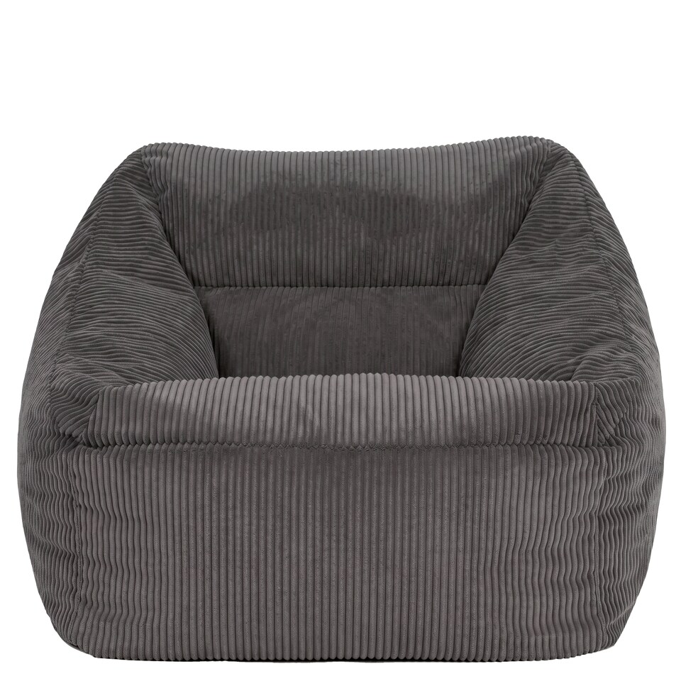 image 1 of icon Natalia Corduroy Armchair Bean Bag, Charcoal Grey