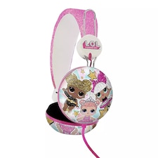 L.O.L Surprise! Glitter Glam Kid's Wired Headphones | Pink