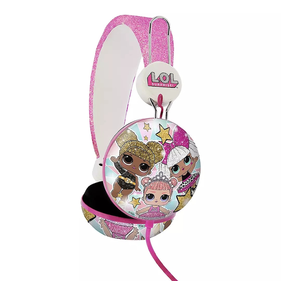 image 1 of L.O.L Surprise! Glitter Glam Kid's Wired Headphones | Pink