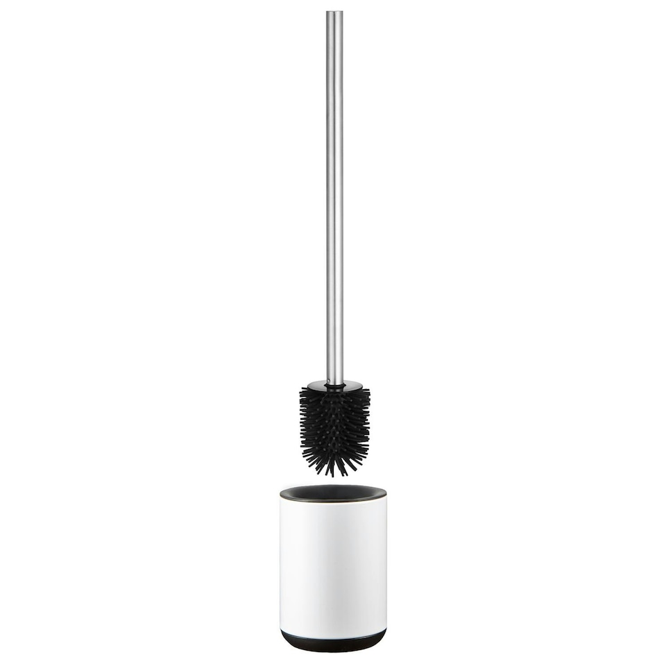 image 1 of Showerdrape Rondo White Toilet Brush & Holder