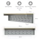 image 8 of VonHaus Ash Hall Grey Wall Mounted  Coat Hooks with Shelf | Grey | One Size