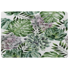 Watercolour Botanical Leaves (Rug) Green | Medium: 80x150cm