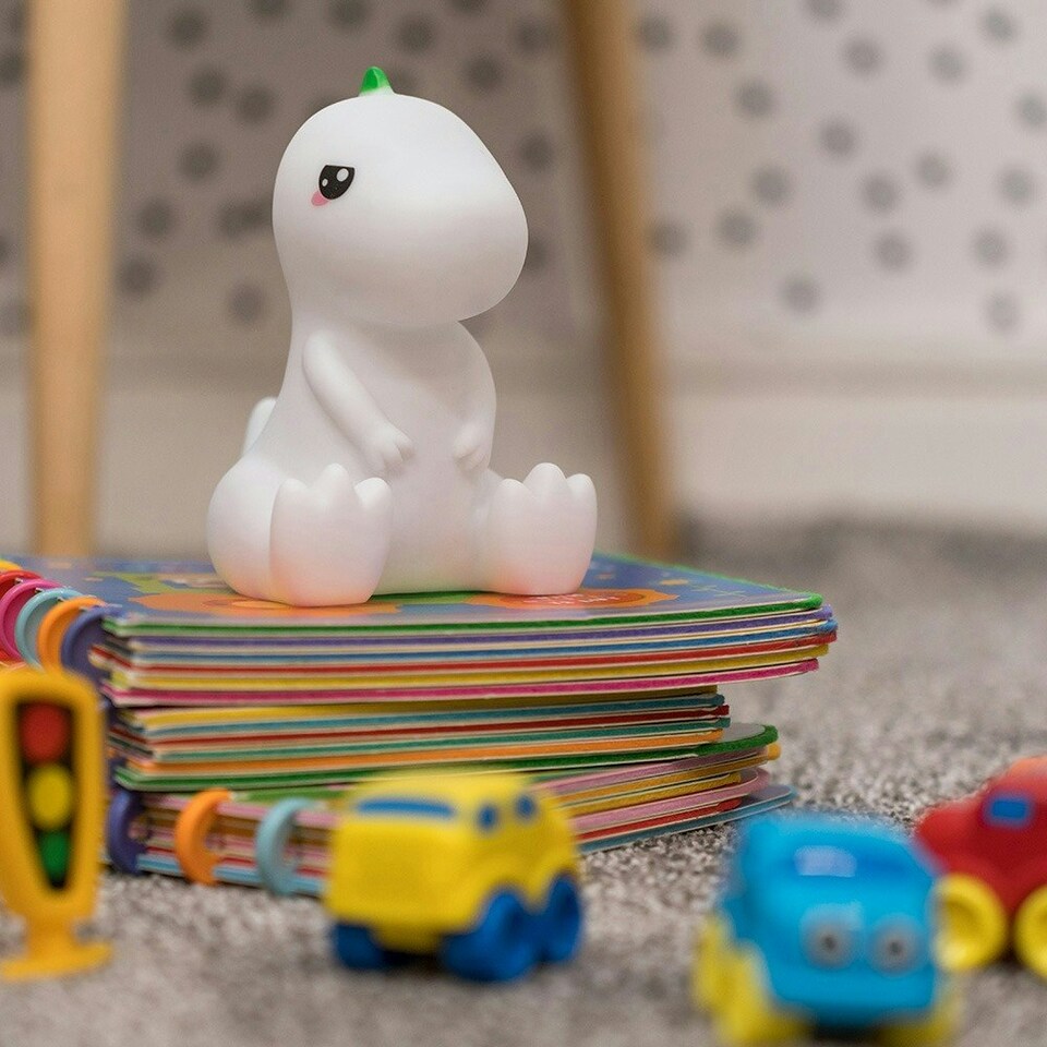 image 1 of ValueLights Childrens Dinosaur Multi-Coloured LED Night Light