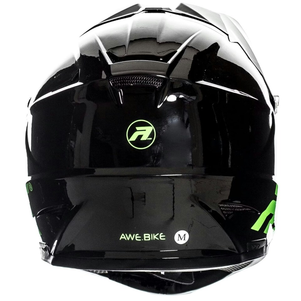 image 1 of AWEBlast BMX/Downhill/Full Face/Enduro Bike Helmet Black Green Medium 56-58cm Black | M