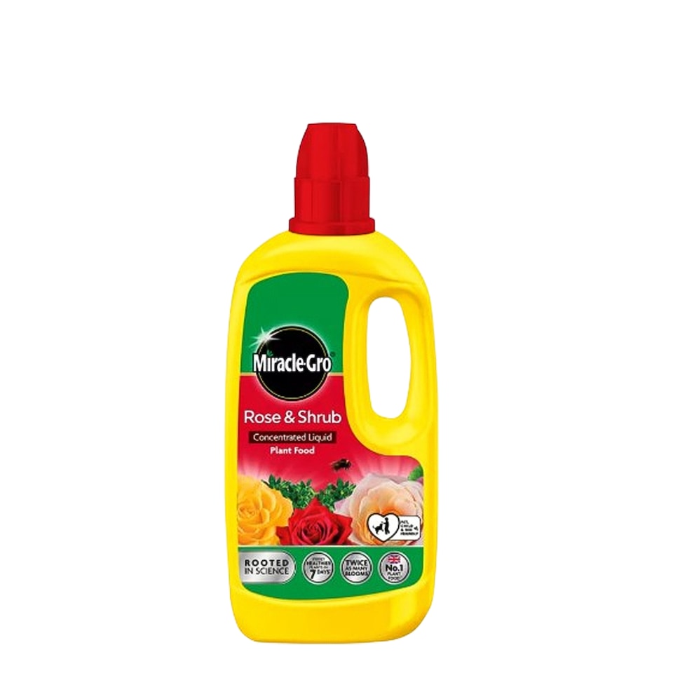 image 1 of Miracle-Gro Rose and Shrub Liquid Plant Food 800ml Fast Acting Feed for Strong Growth Flowering Green Leaves 2 Week Boost