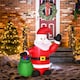 image 7 of HOMCOM 4ft Inflatable Christmas Santa Claus LED Lighted Yard Holiday for Lawn